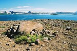 Fjord safjarðardjp, v pozad ledovec Drangajkull