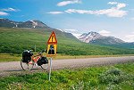 Konec asfaltu na cestě nedaleko Egilsstaðiru