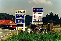 Poprvé na kole na Slovensku - hranice na Makovském průsmyku