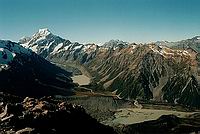 Mt. Cook - pohled z Mt. Olivier