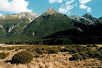 Hory nad údolím Waimakariri