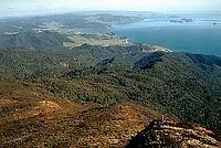 Vhled z Mt. Moehau 892 m - poloostrov Coromandel