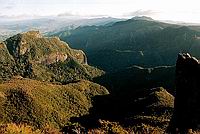 Vhled z Pinnacles (759 m) - poloostrov Coromandel