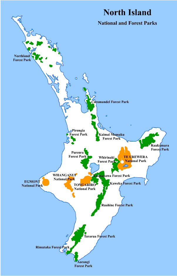 Map of National and Forest Parks