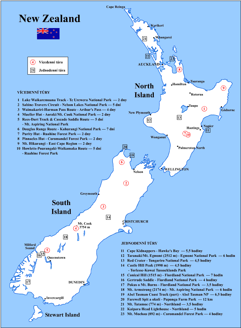 Mapa podniknutch trek